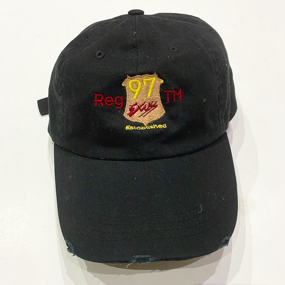 Vintage Exuss black embroidered logo adjustable baseball cap